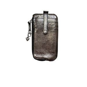 Brighton silver gray gunmetal card ID holder wallet
